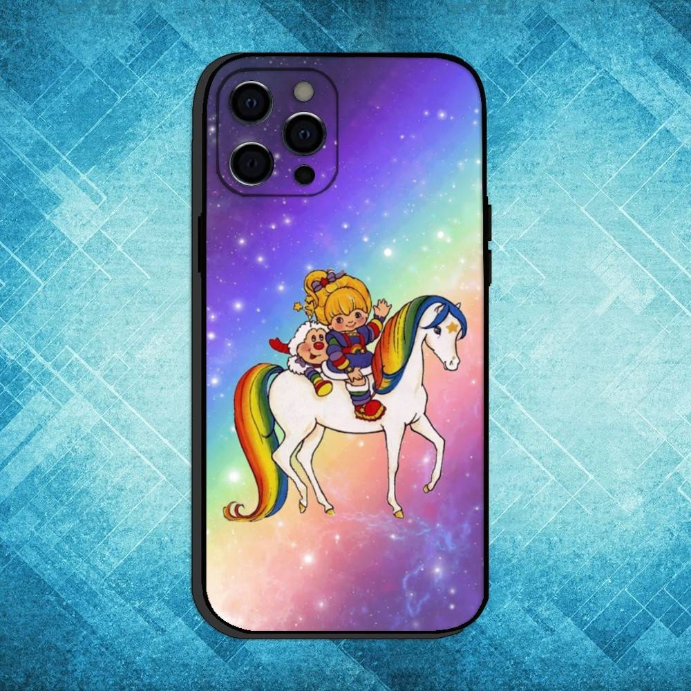 Cartoon R-Rainbow Brite Phone Case For iPhone17,16,15,14,13,12,11 Plus,Pro Max Soft Black Cover