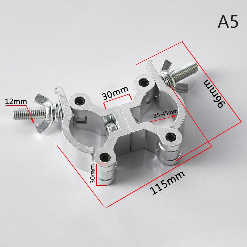 Aluminum Alloy Double Ring Buckle Stage Lights Clamp Clip Bracket 18-21Mm 38-52Mm Light Clamps Quick Release Lamp Hanger Hooks