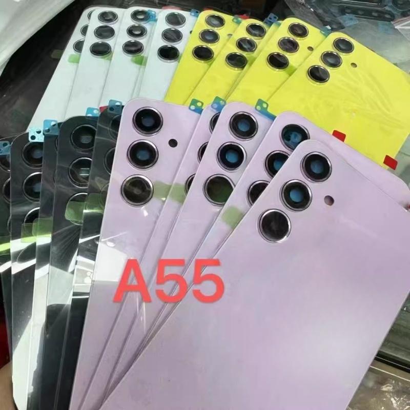 Заднее стекло задняя крышка для Samsung Galaxy A55 SM-A556B/DS A556U A5560 крышка аккумулятора Корпус Крышка Ремонтные детали Дверца аккумулятора
