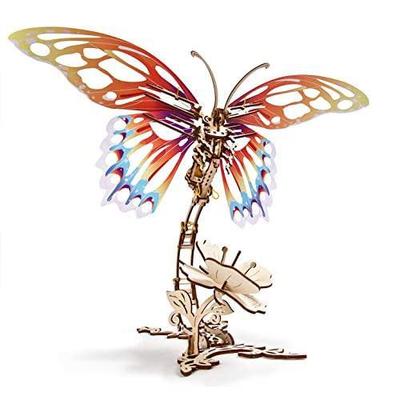 UGEARS Бабочка 3D Деревянный Пазл Взрослый 3D Модельный Комплект Модельный Комплект для Взрослых Подростков Лазерная Резка