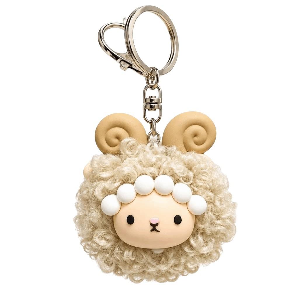 Mini Size Miniature Plush Sheep Doll Soft Fleece Cute Bag Charm Backpack Decoration
