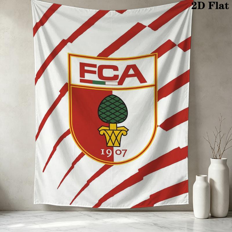 FC Augsburg Wall Tapestry Aesthetic Wall Hanging Printed Fabric Blanket Decorative Tapestries for Bedroom Living Room Home Decor
