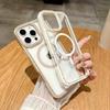 Новый модный блестящий прозрачный чехол с бриллиантами для iPhone 16 15 14 13 11 12 Pro Max 16 Plus Магнитный чехол-бампер с беспроводной зарядкой