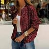 Ayollar Palto Yaltiroq Sequins Dumaloq Bo'yin Fermuarli Uzoq Yengli Kardigan Qisqa Turdagi Keng Klubda Chiqish Sahna Partiyasi Jaketi