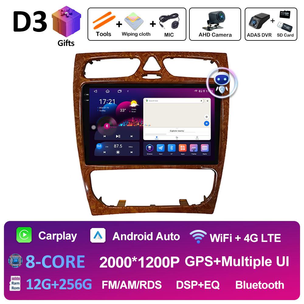 For Mercedes Benz C Class W203 C200 C320 C350 CLK W209 2002 - 2005 DSP Stereo Wireless Carplay Car Video Player WIFI Head Unit