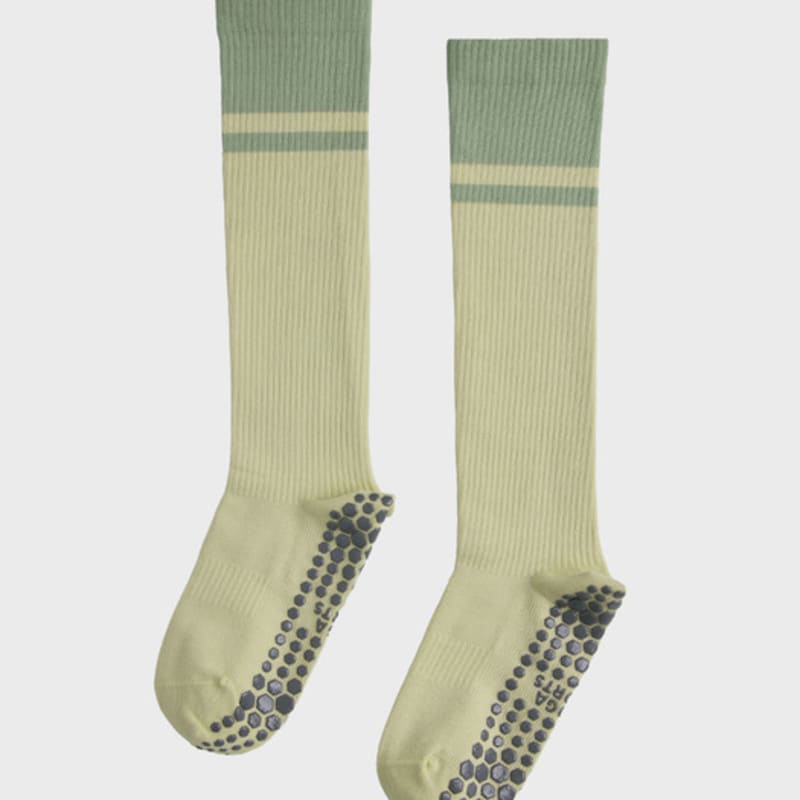 Носки высокие полосатые двухцветные для йоги HUGDAY