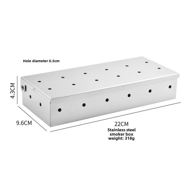 Stainless Steel BBQ Smoker Box for Outdoor Grilling and Smoked Meat