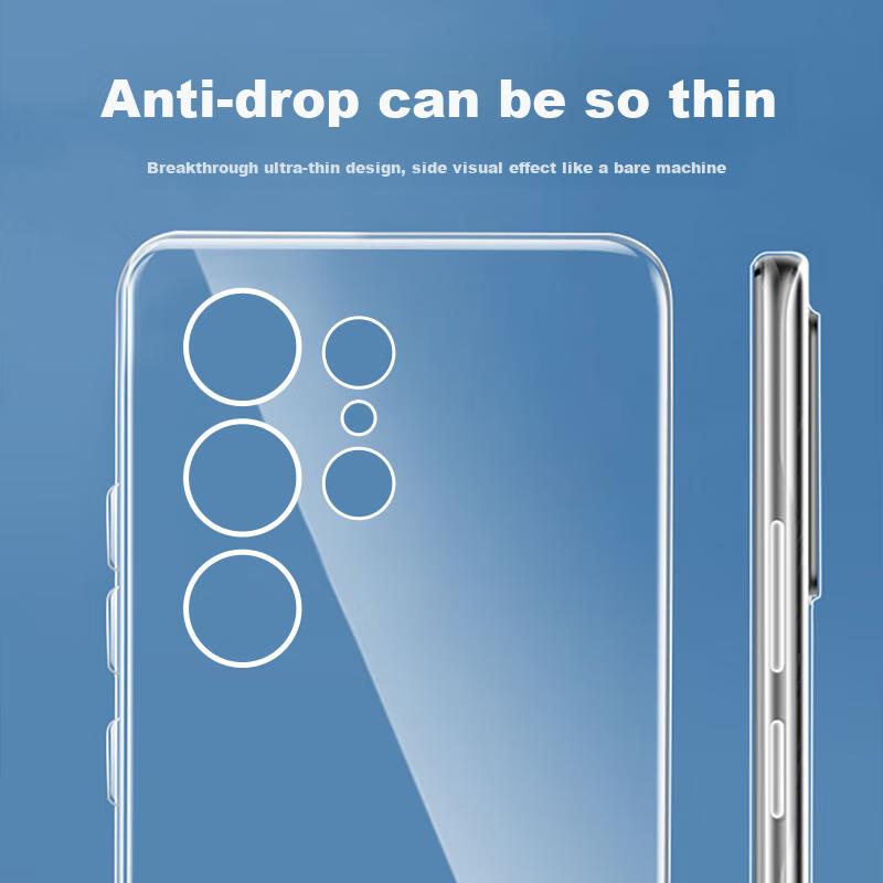Samsung S24 Ultra Phone Case, Galaxy Lens Full Protection Transparent Soft Back, Shockproof Edge Protection, Simple Outer Case