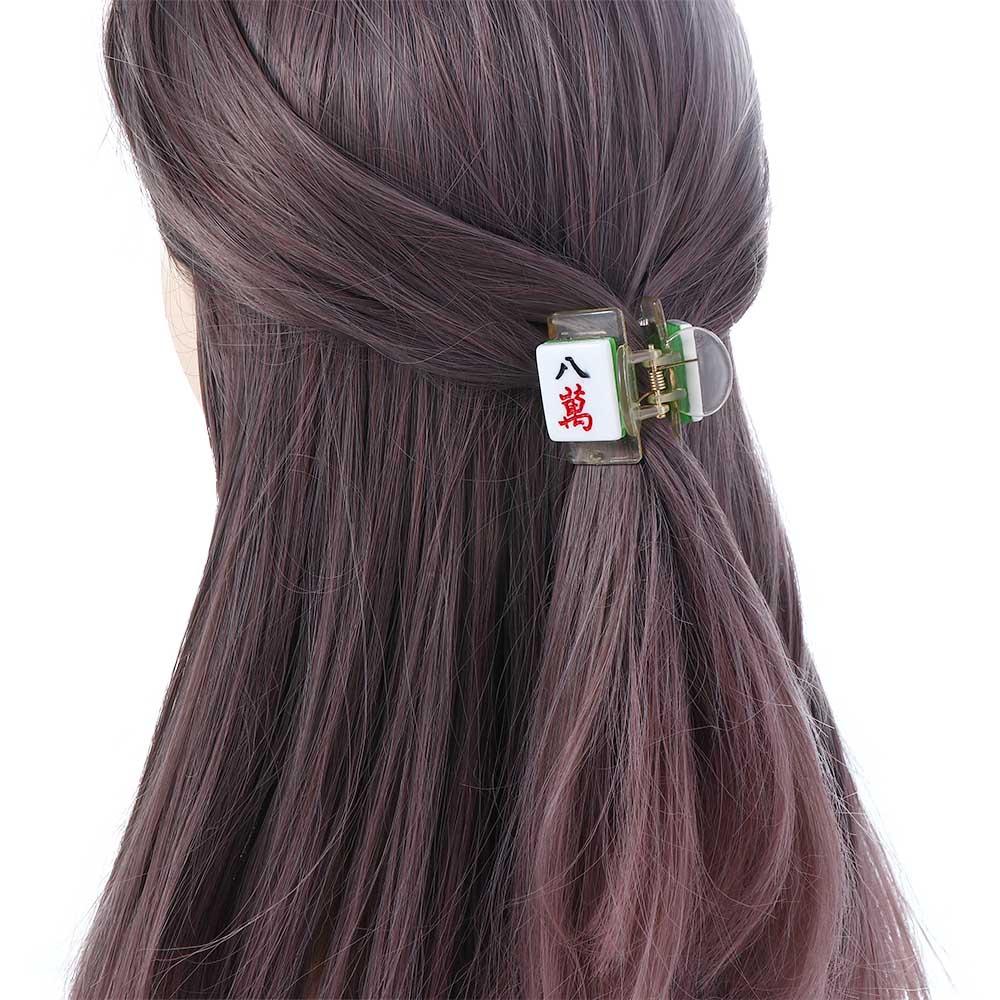 Clip Hair Accessories Girls Resin Chinese Style Barrette Women Hairpin Mahjong Hair Claw Shark Clip