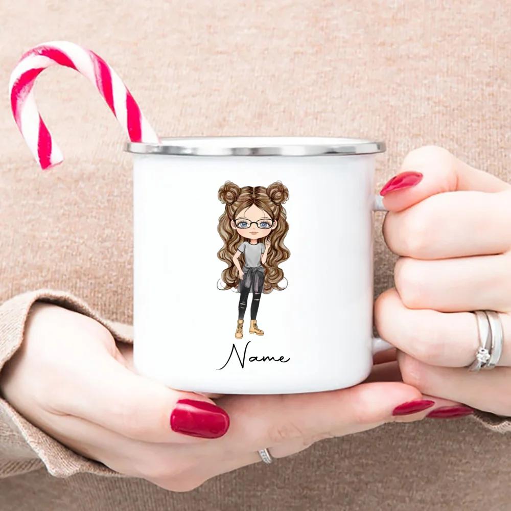 Персонализированная кружка Cheer Gym Girl Enamel Camping Mug Print Coffee Cup Кружки Coffee Cups Необычная чашка для чая Cupshe Персонализированные подарки Пиво