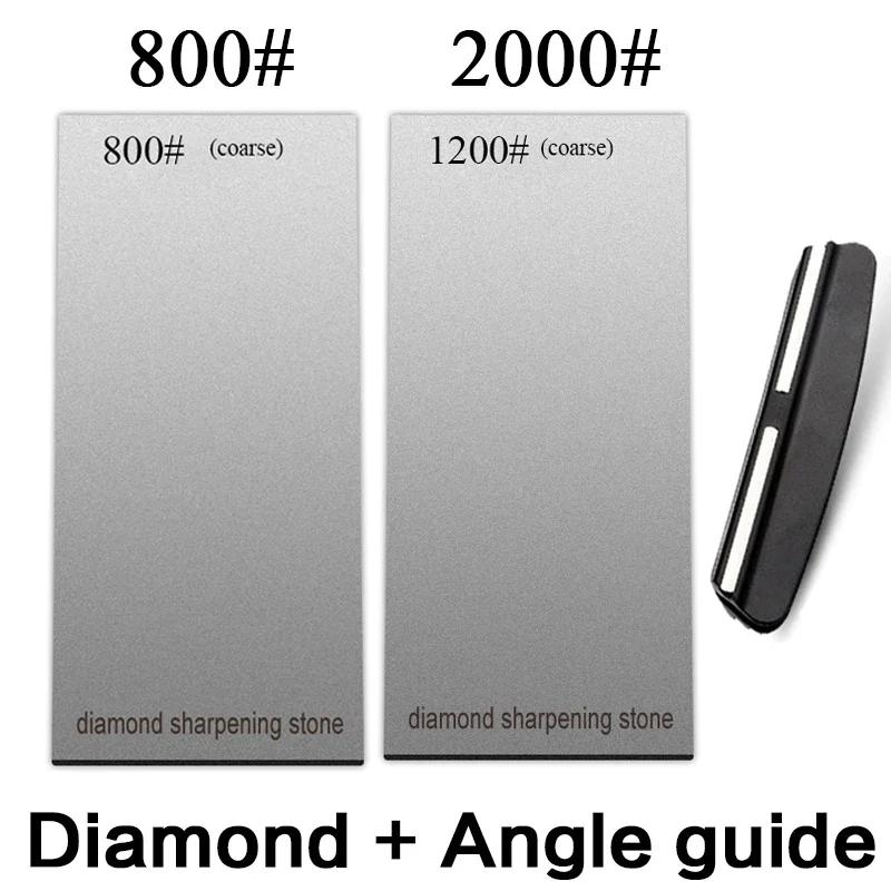 Алмазные точильные камни 120/600/1500/3000 грит Точилка для ножей Нескользящая основа Набор инструментов для заточки кухонных ножей Пластина-хлопья