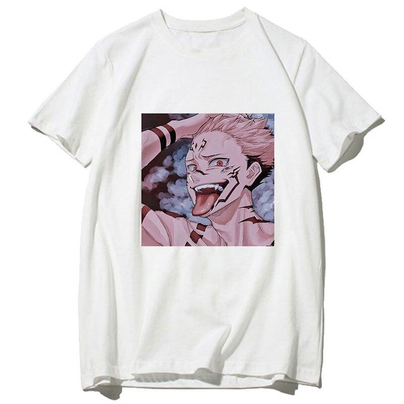 Jujutsu Kaisen Kawaii Графические футболки женские Kawaii летние топы футболка с героями мультфильмов Harajuku японское аниме Ulzzang футболка женская