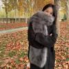 Новый Зимний Ретро Высококлассный Атмосферный Искусственный Мех Лисы Меховой Меховой Шарф Женский Зимний Толстый Теплый Шарф