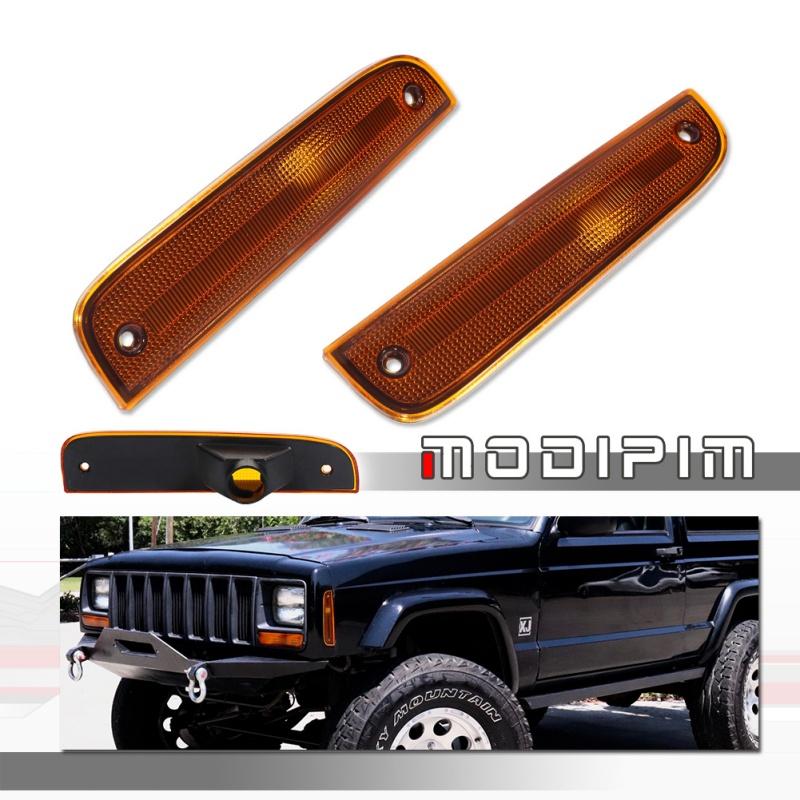 Front Bumper Side Marker Signal Light Housing Covers For Jeep Cherokee 1997 1998 1999 2000 2001 No Bulb/Socket Car Accessories