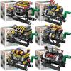 FC8168 V8 Racing Engine Building Block Model Science Educational Toy Kit for Boys DIY Assembly