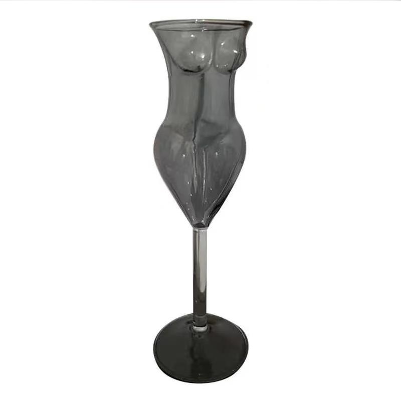 Форма тела Элегантный Боросиликатный Бокал для шампанского Хрустальный Коктейльный Бокал для Бара Красный Винный Бокал Голый