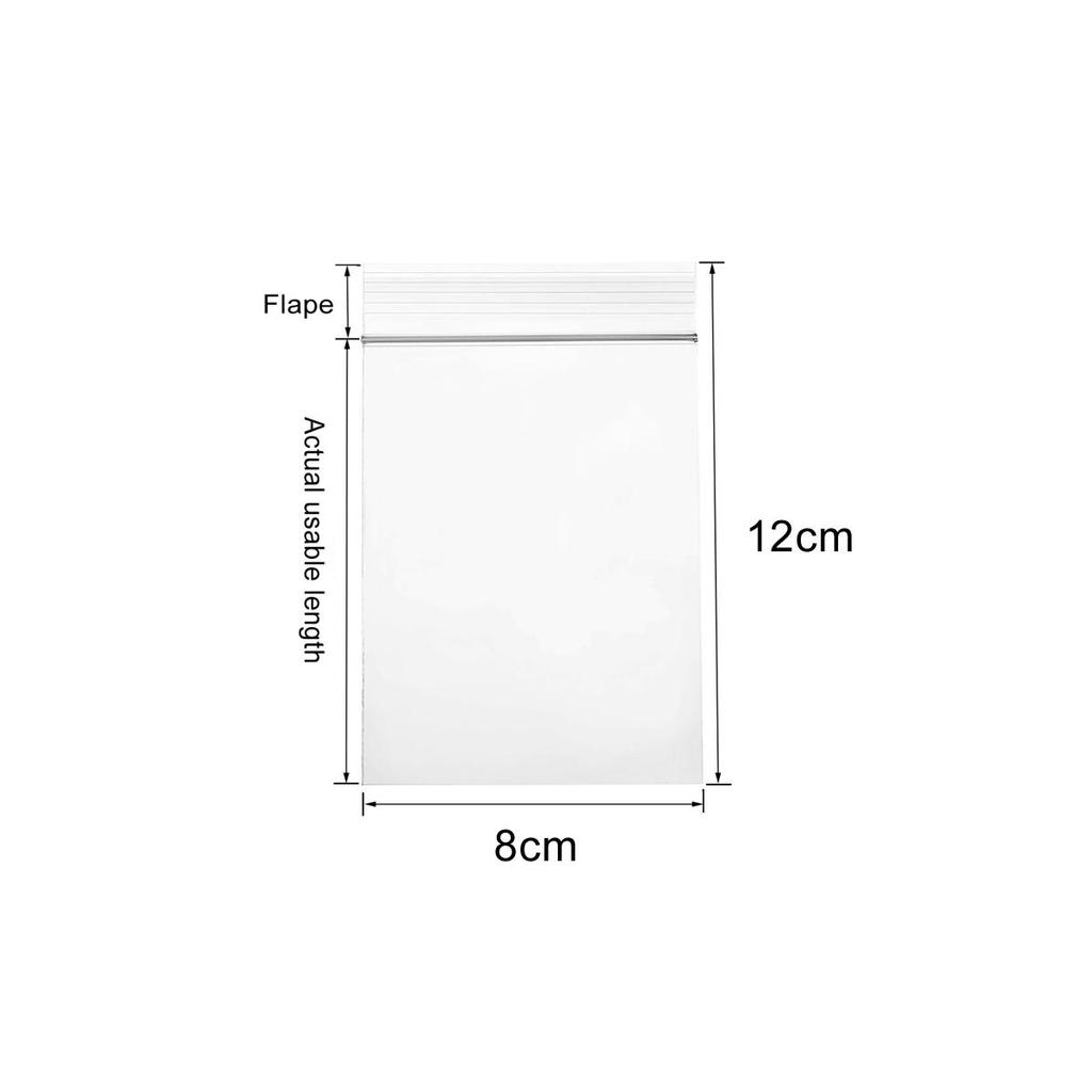 100Pcs Self Seal Clear Cellophane Bags Resealable Plastic Poly Bags Zip Poly Bags for Photos Cards Jewelry Documents Bakery Cookies Candies