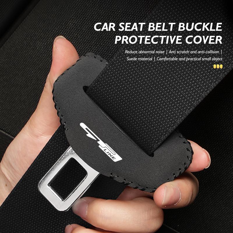 2PCS Car Seat Belt Anti Scratch Buckle Protector Cover Accessories For KIA gt gtline Xline ceed Forte RIO STINGER Seltos K3 K4 HP4
