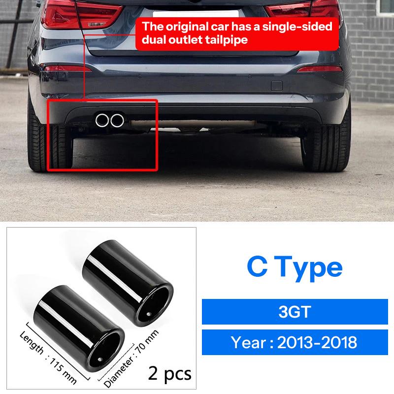 Для BMW 1 2 3 4 5 Серии X1 3GT F20 F22 F30 F32 F34 F36 F10 F48 Стиль Автомобиля Накладка Рамка Декоративная Задней Выхлопной Трубы Автоаксессуары