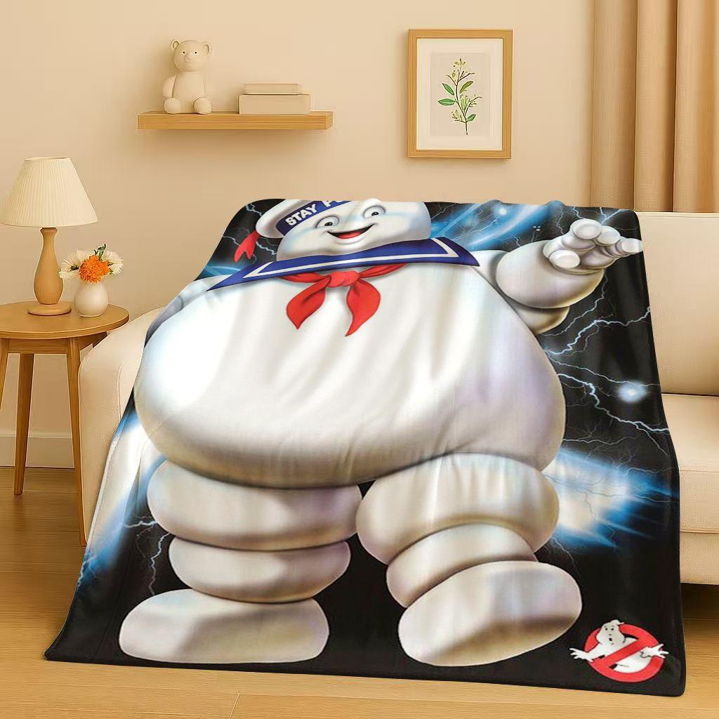 3D Horror Movie G-Ghostbusters Cartoon Flannel Blanket,Ultra Soft Warm Plush Throw for Home Bedroom Bed Sofa Cover Office Kids