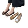 Retro Round Head Shallow Mouth Single Shoes Women Spring and Autumn New Evening Wind Flat Office Casual Comfortable Shoes