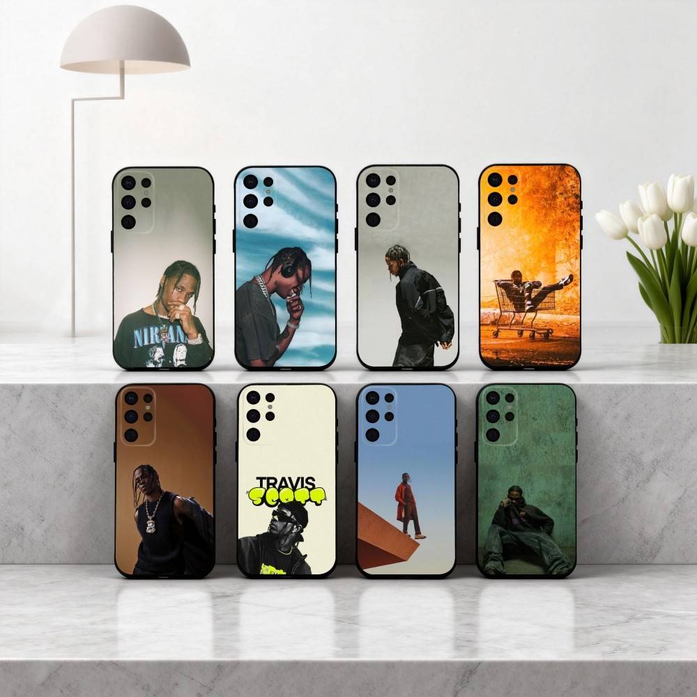 Уверенный Т-Трэвис Скотт-Т Чехол для телефона Samsung S25,24,23,22,30,21,10,9,Ultra,Plus,Lite,FE,4,5 G Мягкий черный чехол