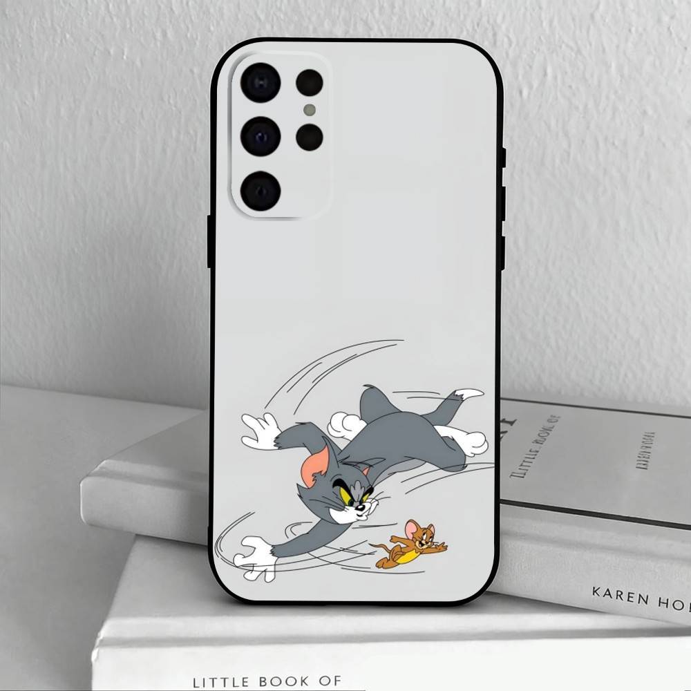 F-Funny TomS Cartoon J-JerryS Phone Case For Samsung S25,S24,S21,S22,S23,S30,Ultra,S20,Plus,Others Soft Black Cover