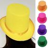 Elegant British Style Trilby Hat Flat Top Felts Hat for Magicians Gentleman