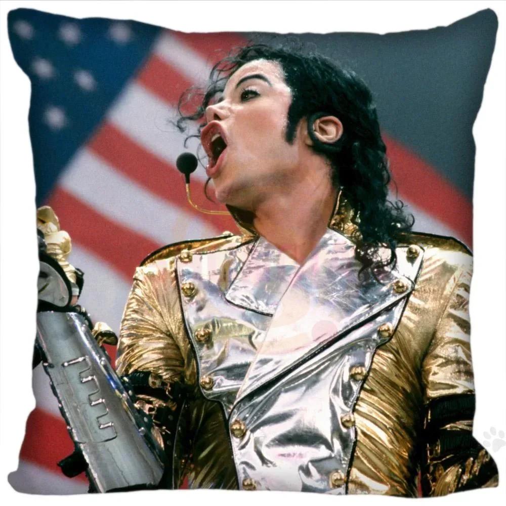 Наволочки с изображением суперзвезды Майкла Джексона, квадратные, на молнии, модные, наволочки с изображением суперзвезды Майкла Джексона, 20x20 см, 35x35 см, 40x40 см, прямая поставка