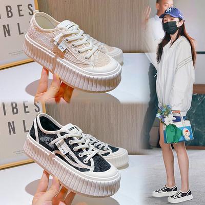 Первый слой овчины рыбацкая обувь 2025 лето новые повседневные женские туфли одинарные на платформе дышащая женская обувь универсальная обувь детская