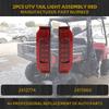 Dasbecan 2Pcs UTV Tail Light Assembly Red LED Taillight Rear Brake Stop Light Running Light Compatible With Polaris Ranger 570 Full Size XP 900 RGR
