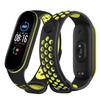 Силиконовый ремешок для Xiaomi Mi Band 8 7 6 5 4 3 двухцветный ремешок против пота спортивный дышащий сменный ремешок с пряжкой для Mi Band 8 7 6 5 4 3