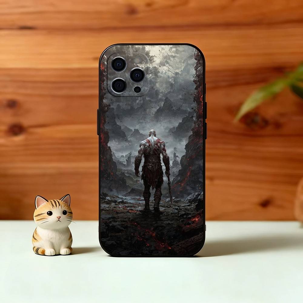 G-Gladiator W-War K-Kratos Чехол для телефона iPhone 17, 16, 15, 14, 13, 12, 11 Plus, Pro Max, Другие Мягкий Черный Чехол