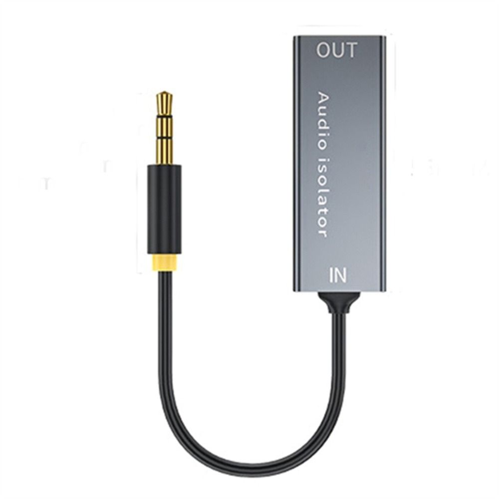 Черный аудиоизолятор 3,5 мм Aux Ground Loop Стабильный шум Устранение автомобильной стереосистемы