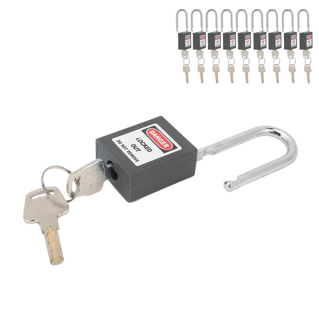 10 комплектов 1,5-дюймовых навесных замков безопасности, стальная балка, изолированный антикоррозионный замок для промышленной машины