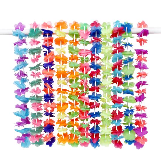 Лейс Массовый Красочный Искусственный Цветочный Ожерелье Лейс Тропическая Тематическая Вечеринка