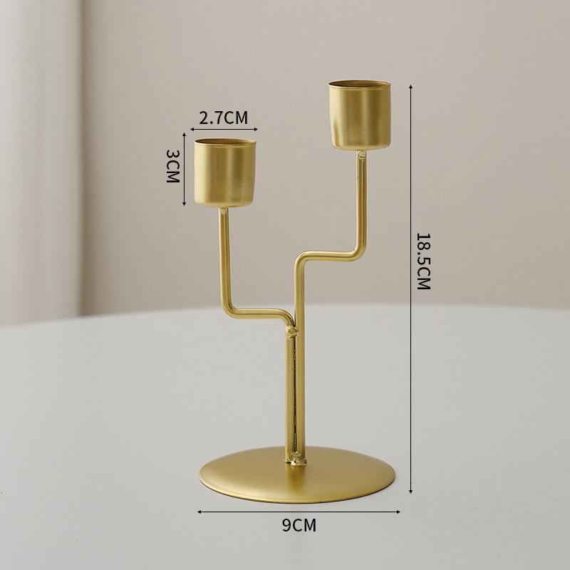Candle Holders Modern Metal Candlestick Wedding Candle Stand Exquisite Desktop Party Decor for Home Office Decor