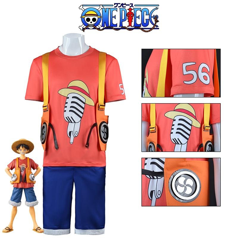 Костюм Косплей Луффи из Фильма Красный One Piece для Детей и Взрослых