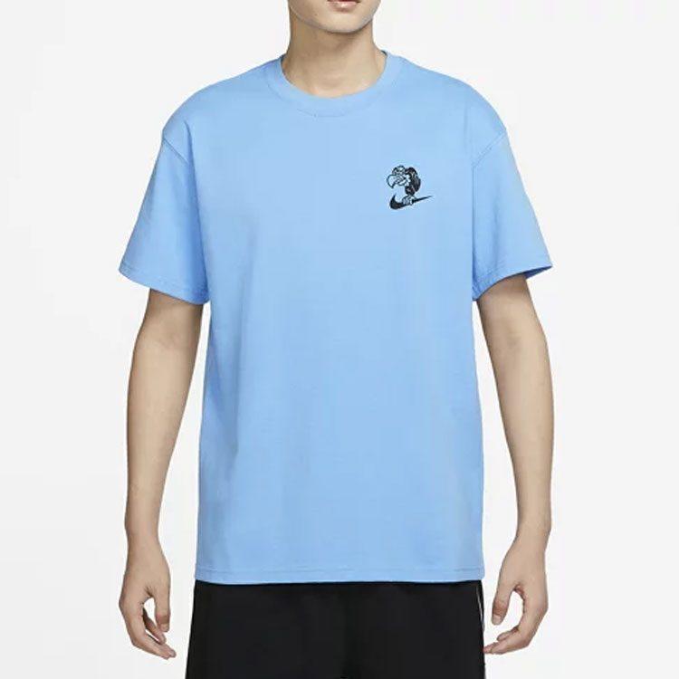 Nike Футболки Мужские Синие С Круглым Вырезом Умеренный Прямой Крой DR8915-412