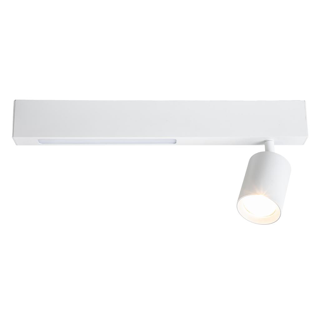 Reflektor Sufitowy Nowoczesny Do Salonu Biały Listwa Zmienna Barwa Led 5W + 1Xgu10 Magnet Milagro