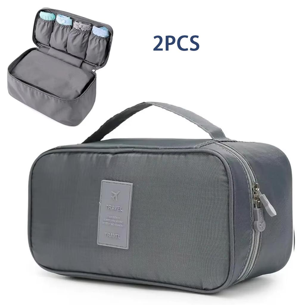 Portable Travel Organizer Bag - Multi-Function Underwear & Bra Storage, Toiletry Cosmetic Case for Outdoor Trips