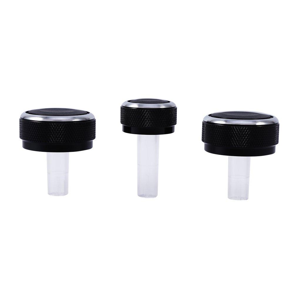 Панель переключателей автомобильного кондиционера, набор из 3 кнопок управления автомобильным кондиционером, замена кнопок автомобильного кондиционера, изготовленная из алюминия, большего размера 4,3x5