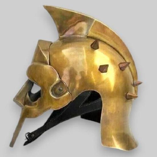 Maximus Gladiator Helmet Medieval Knight Roman Greek Spartan  LARP Battle Armor Helmet King Gladiator Armor Helmet