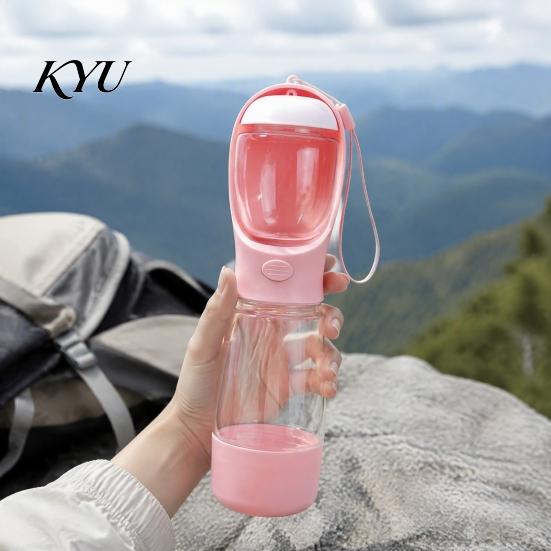 Outdoor Dog Water Bottle 3 in 1 Pet with Food Container And Poop Bag, Portable Leak-Proof Dispenser, All One for Walking Hiking Supplies Travel