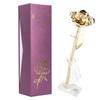 24K GoldPlated Real Rose Valentine"s Day Golden Rose with Base Gift Decoration for Girlfriend