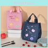 Мультяшная сумка для ланча из ткани Оксфорд с изоляцией и функцией хранения для офисных работников