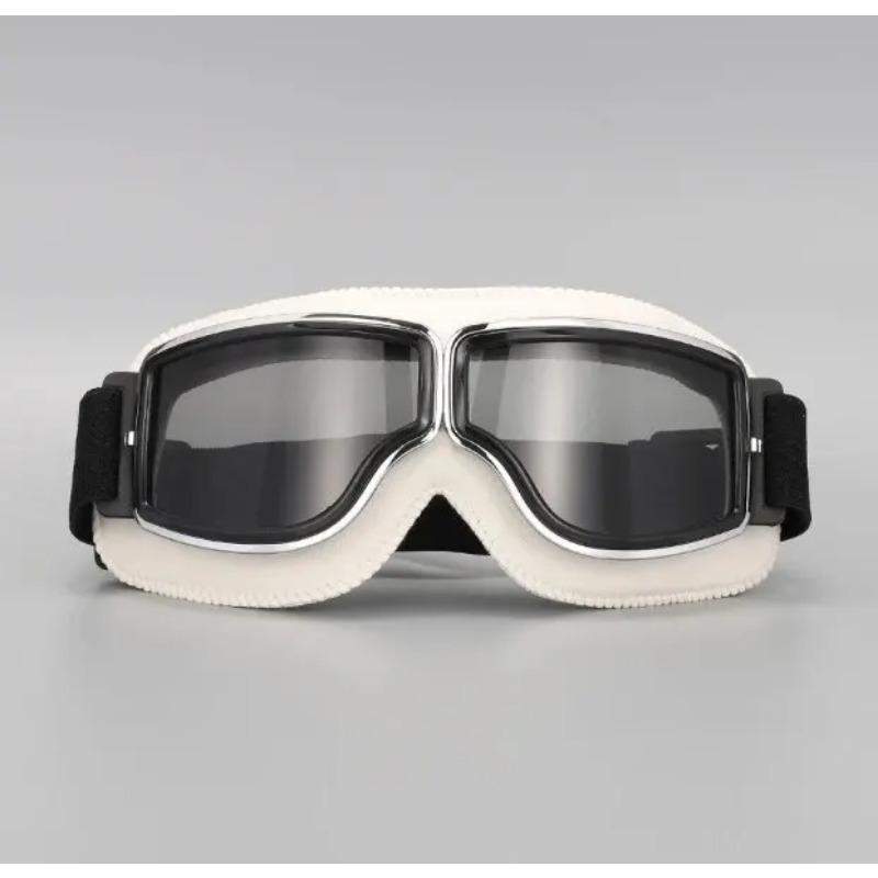 Мотоциклетные очки, ветрозащитные очки для мотоциклетного шлема, солнцезащитные очки, ретро, ​​универсальные складные кожаные аксессуары для мотоциклов в стиле ретро