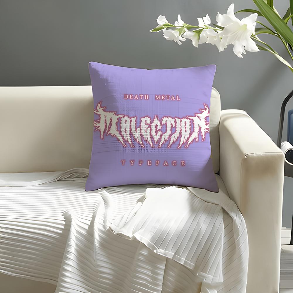 Cool Tthrash MmetalES Pillow Case Natural Linen Organic Fabric DoubleSided Printing Sofa Home Decor Cushion Cover