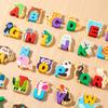 Wooden Children'S Cartoon Animals 26 Letter Capital Words Cognition Early Education Puzzle Toys