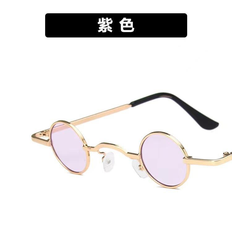 Круглые солнцезащитные очки в стиле панк в стиле ретро для мужчин и женщин, ультра маленькая оправа, модные солнцезащитные очки в стиле хип-хоп